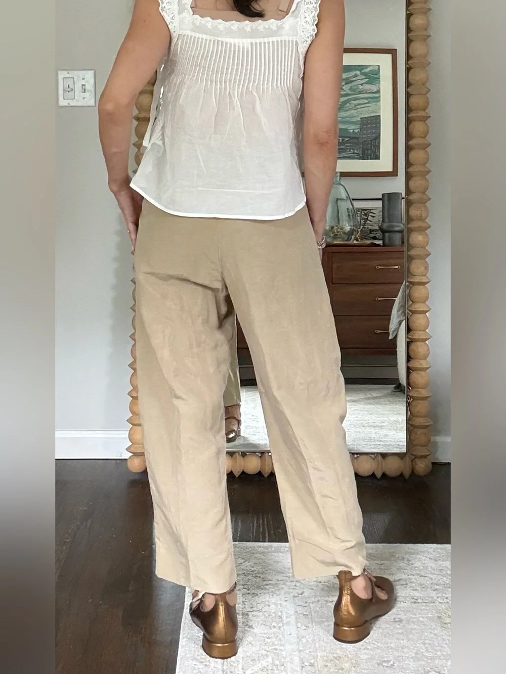 Banana Republic Tencel Linen Barrel Leg Pant